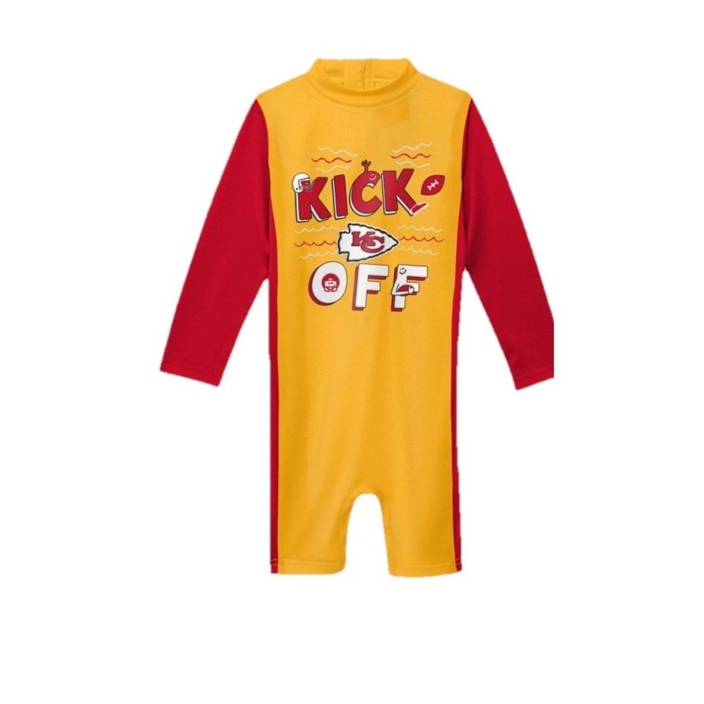 Kansas City Chiefs Toddler Kids Wave Runner Long Sleeve Wetsuit Size 24 Months - Picture 5 of 5